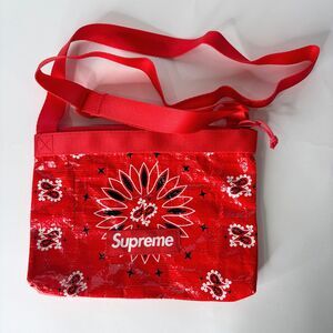 Supreme Red Bandana Crossbody Bag Shoulder Bag Box Logo Red NWOT